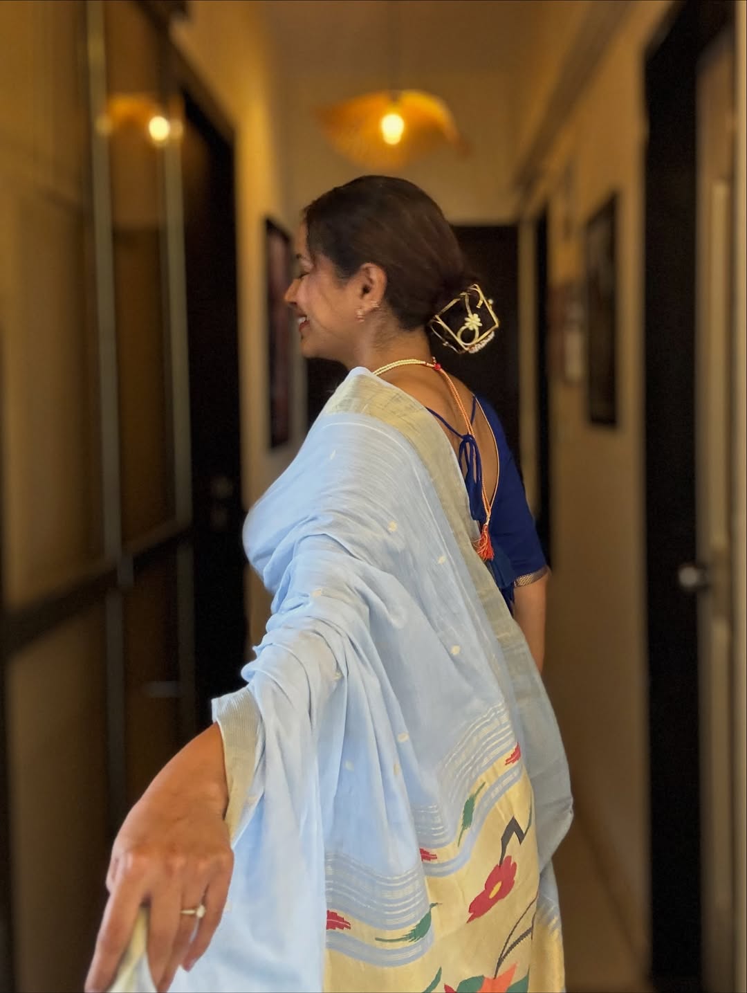 Titeekshaa Tawde Cotton Paithani Saree