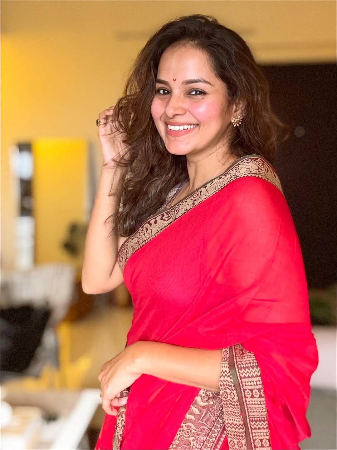 Titeekshaa Tawde Cotton Paithani Saree