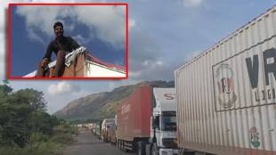 Truck drivers protest against illegal extortion by highway police in Nandurbar