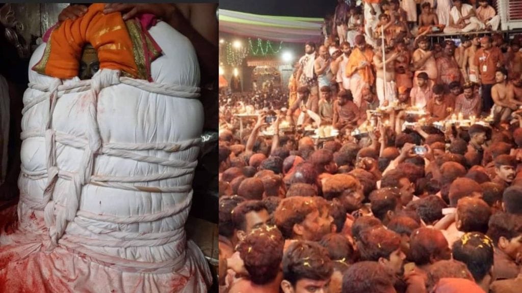 Tuljapur celebrates traditional Simollanghan ceremony of Goddess Tuljabhavani with thousands of devotees