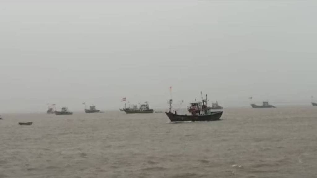 Hundreds of fishing boats have been forced back by a sudden storm Hundreds of fishing boats have been forced back by a sudden storm