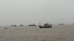 Hundreds of fishing boats have been forced back by a sudden storm