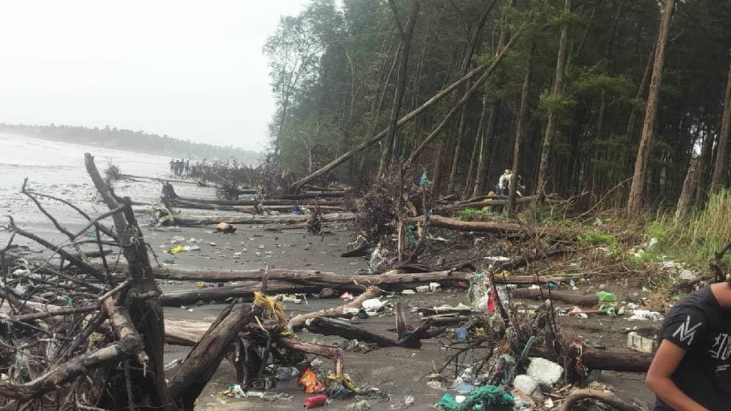 Work on erosion control embankments on Vasai coast stalled