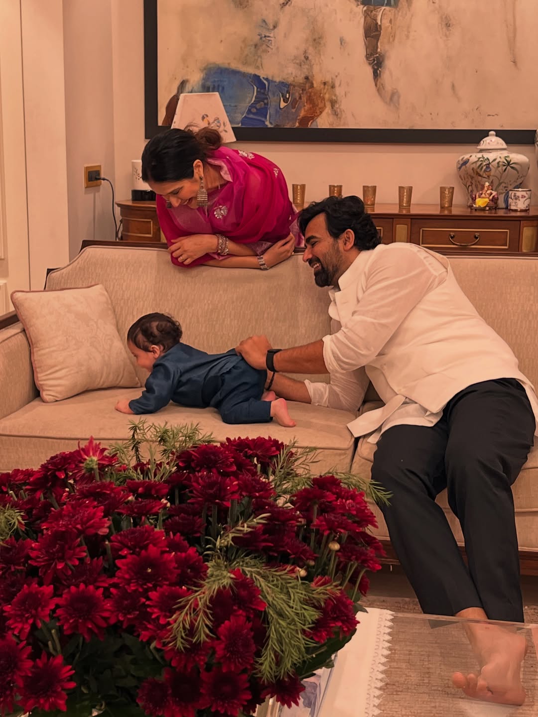 Diwali 2025 Zaheer khan Sagarika Ghatge