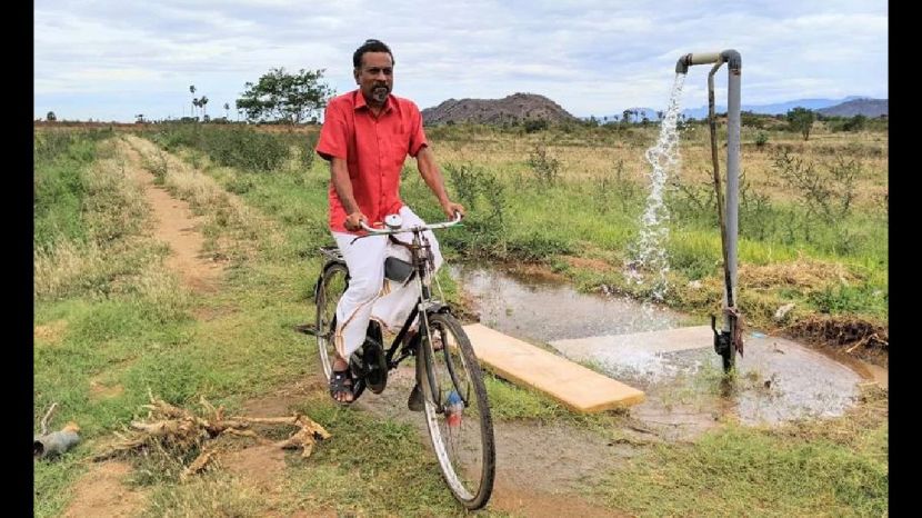 Zoho founder Sridhar Vembu cycle photo