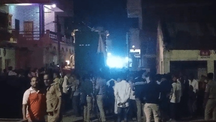 Buldhana festival violence, Durga festival clash, Jagdamba immersion attack, Bawanbir stone pelting, Maharashtra festival unrest,