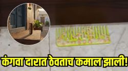 एकदा केस विंचरण्याचा कंगवा दारात ठेवा, तुमच्या घरातील ही मोठी समस्या होईल कायमची दूर, वाचतील पैसे, पाहा VIDEO