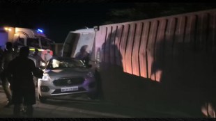 Mumbai Goa Highway Accident Chaos Container Hit Cars Traffic Jam Dapoli Bhoste Ghat Mishap Police