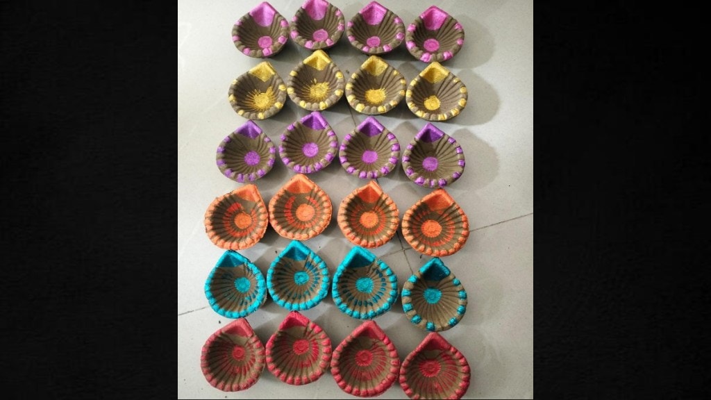 eco friendly diyas cow dung wardha Gomay Toxic Remover Diwali Jeevarakshak Positive Energy Purify Air