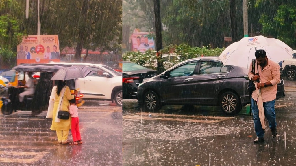 heavy rain hits thane diwali shopping Thunderstorm Loss Jambhali Naka