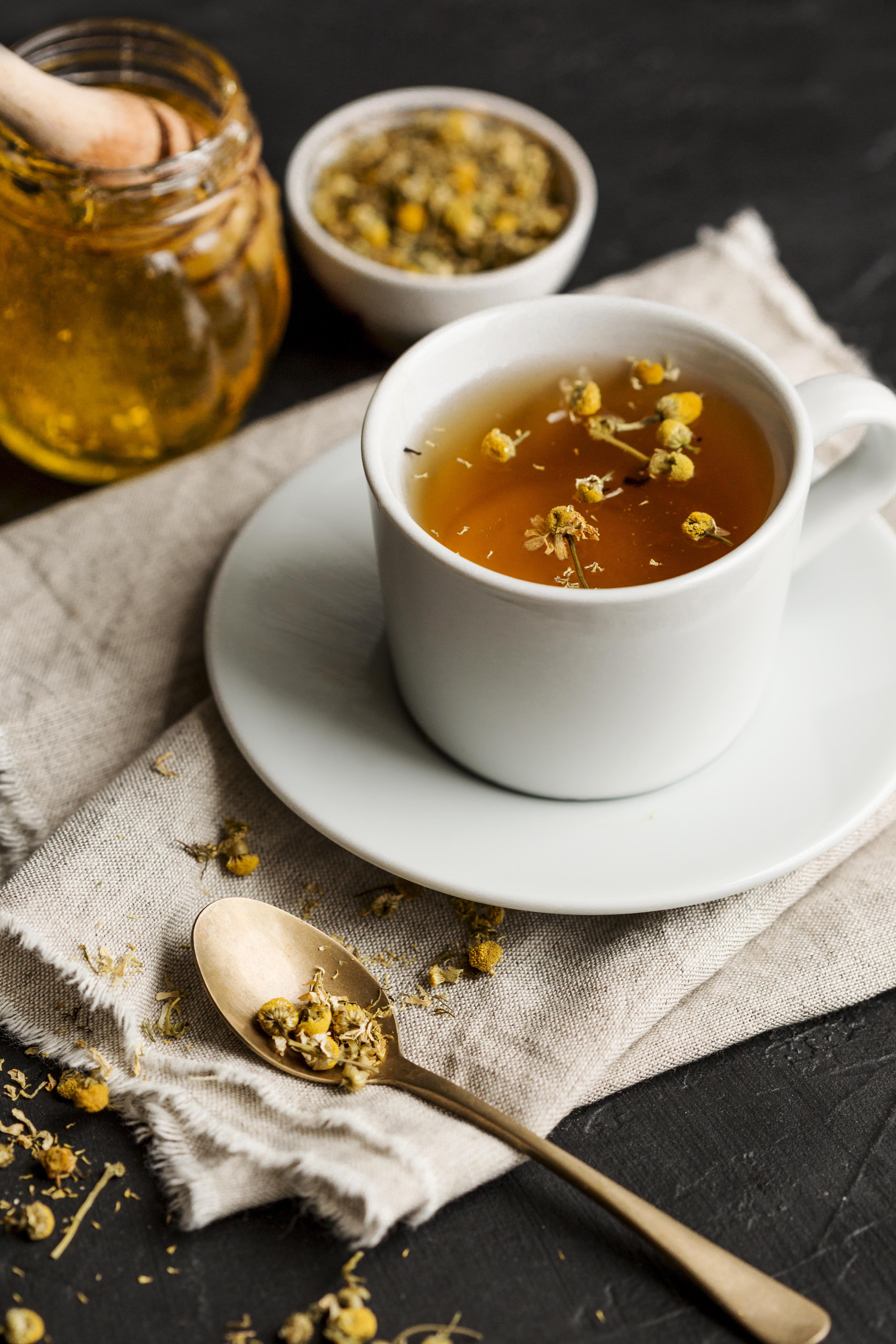 Herbal tea for headache relief