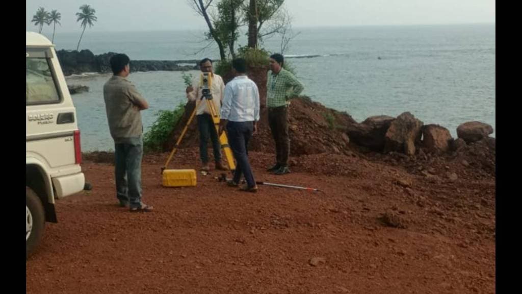 unauthorized mining in CRZ-1 zone; Inspection by District Mining Department
