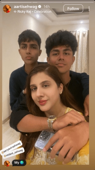 Aarti Sehwag Instagram Story