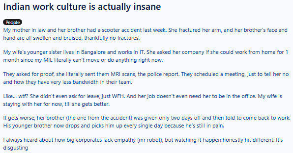 Bengaluru woman WFH denied