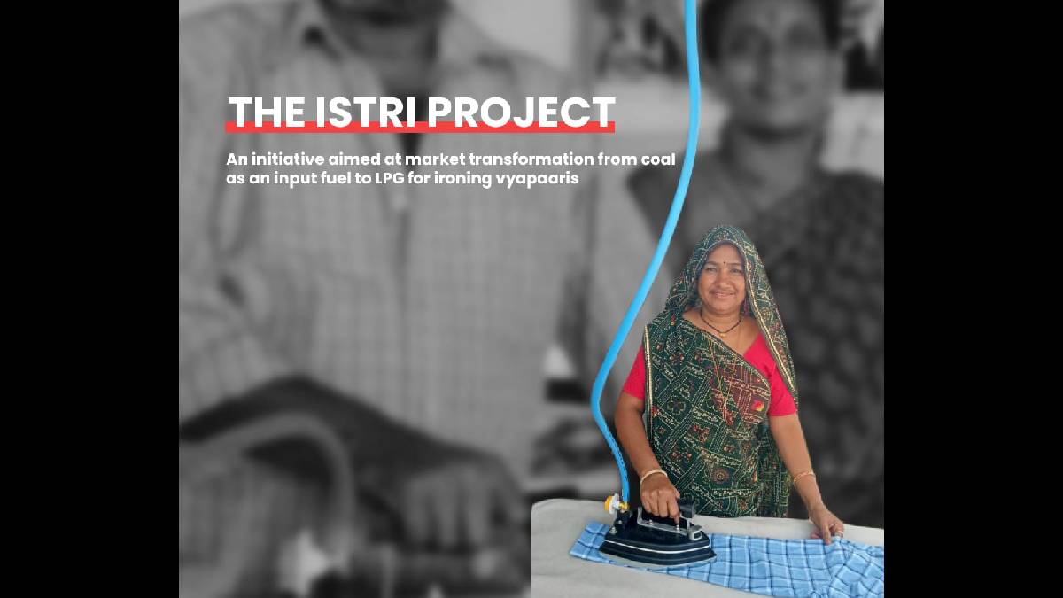 Istri Project provides LPG irons to street ironing workers