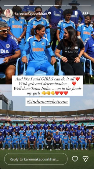 kareena kapoor post for team india womens world cup 2025 jemimah rodrigues