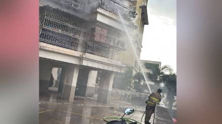 Fire breaks out in a flat in a building in Kharghar panvel Fire breaks out in a flat in a building in Kharghar panvel