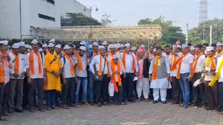 According to Hyderabad Gadget OBCs protest against reservation given to Maratha