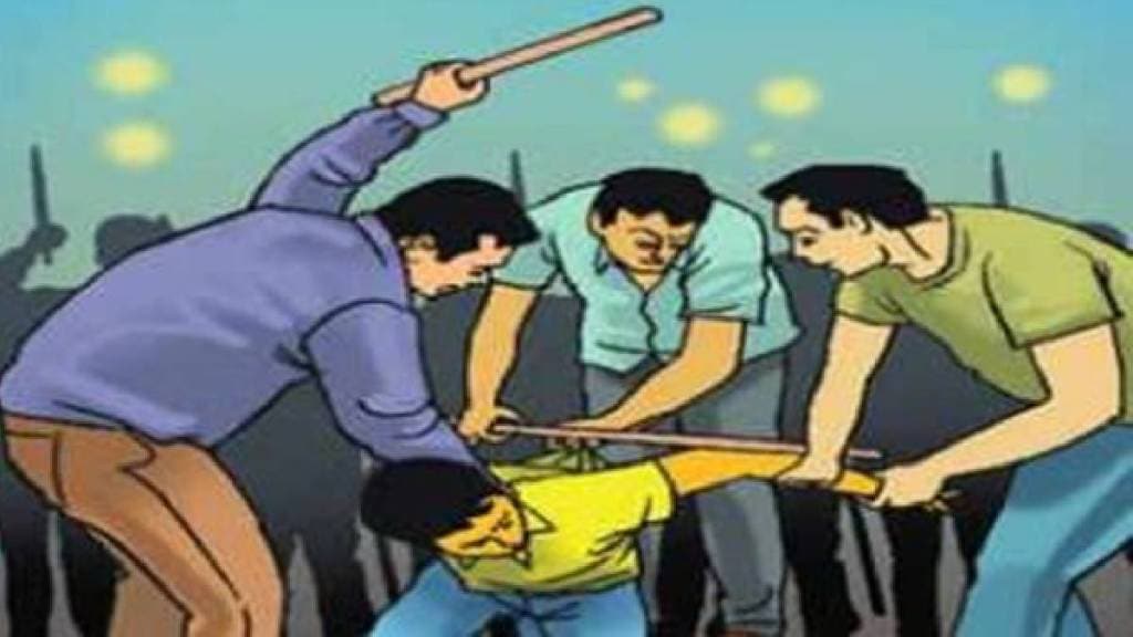A young man was brutally beaten up in Sagaon Dombivli A young man was brutally beaten up in Sagaon Dombivli