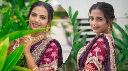 डिझायनर ब्लाऊज, भरजरी साडी, पारंपरिक दागिने अन्…; अमृता धोंगडेचा मराठमोळा लूक, पाहा खास फोटो