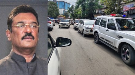 minister Pratap sarnaik convoy causes traffic jam bhayandar dussehra onam program minister Pratap sarnaik convoy causes traffic jam bhayandar dussehra onam program