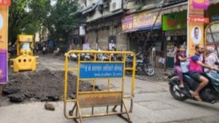 mmrda starts concretization of tilak road in dombivli east