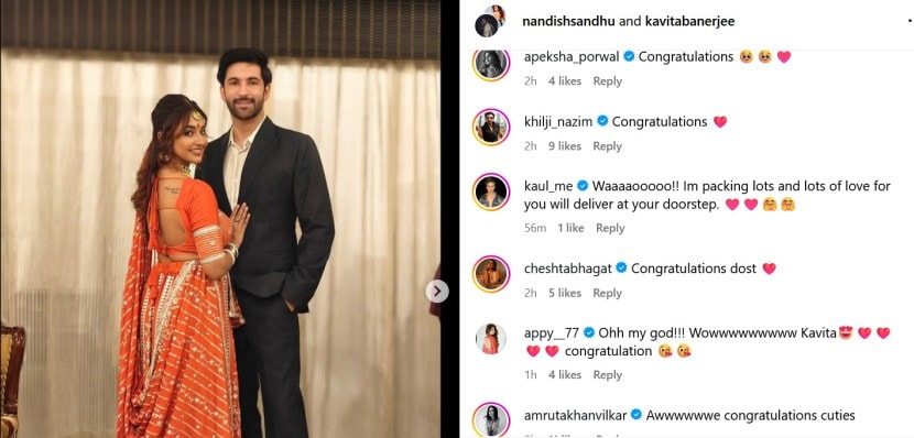 nandish sandhu kavita banerjee engagement