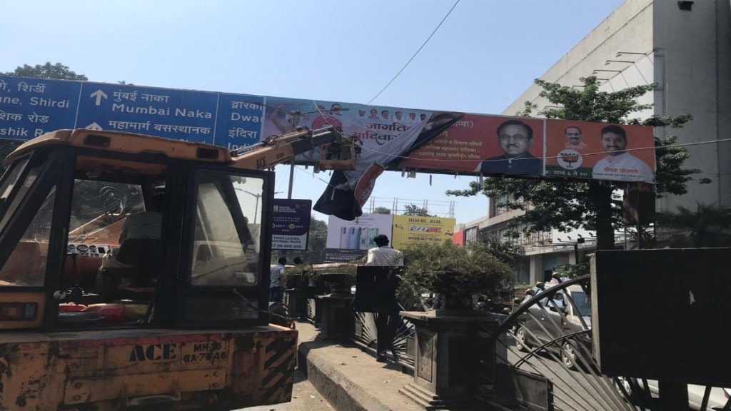 nashik police commissioner sandip karnik act municipality wakes up late hoardings