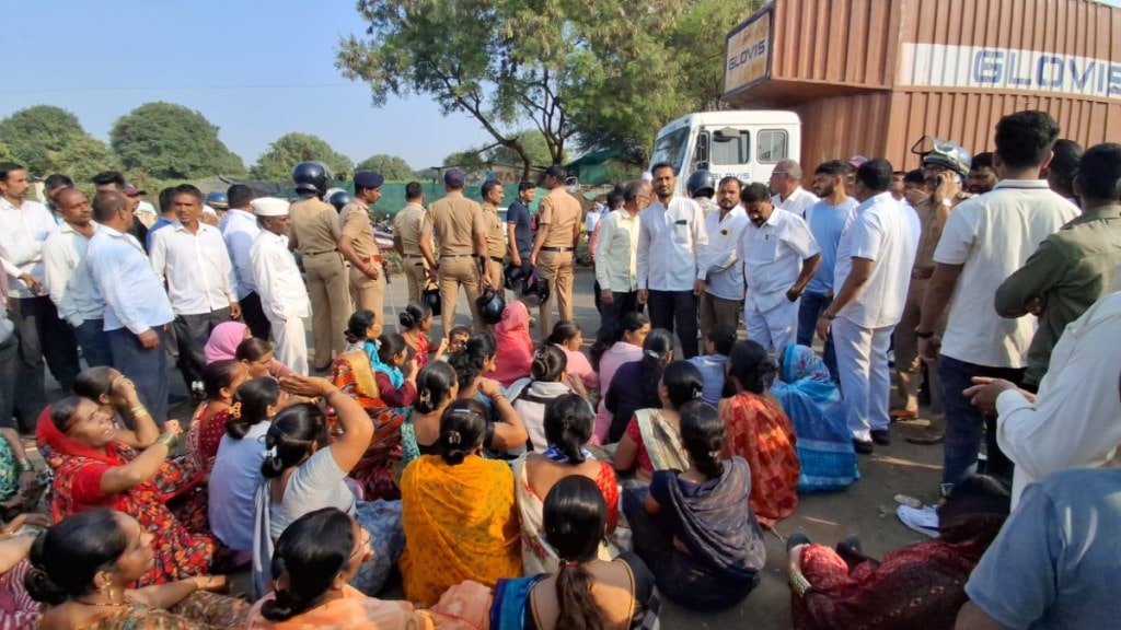 nashik trimbak road widening farmers protest MLA Khoskar Expresses Helplessness Officers Ignore