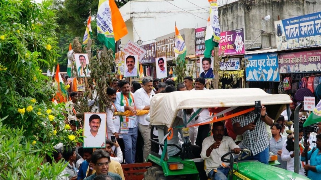 NCP Protest For Farmers Rights Jalna Bhokardan Rohit Pawar Shashikant Shinde Leads Morcha