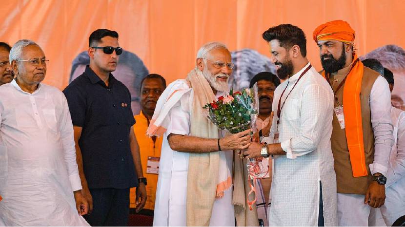 nitish kumar chirag paswan and pm modi