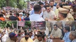 चाकण वाहतूक कोंडीमुक्त करण्यासाठी पीएमआरडीवर मोर्चा; अमोल कोल्हे, शिवाजी आढळरावांचा सहभाग