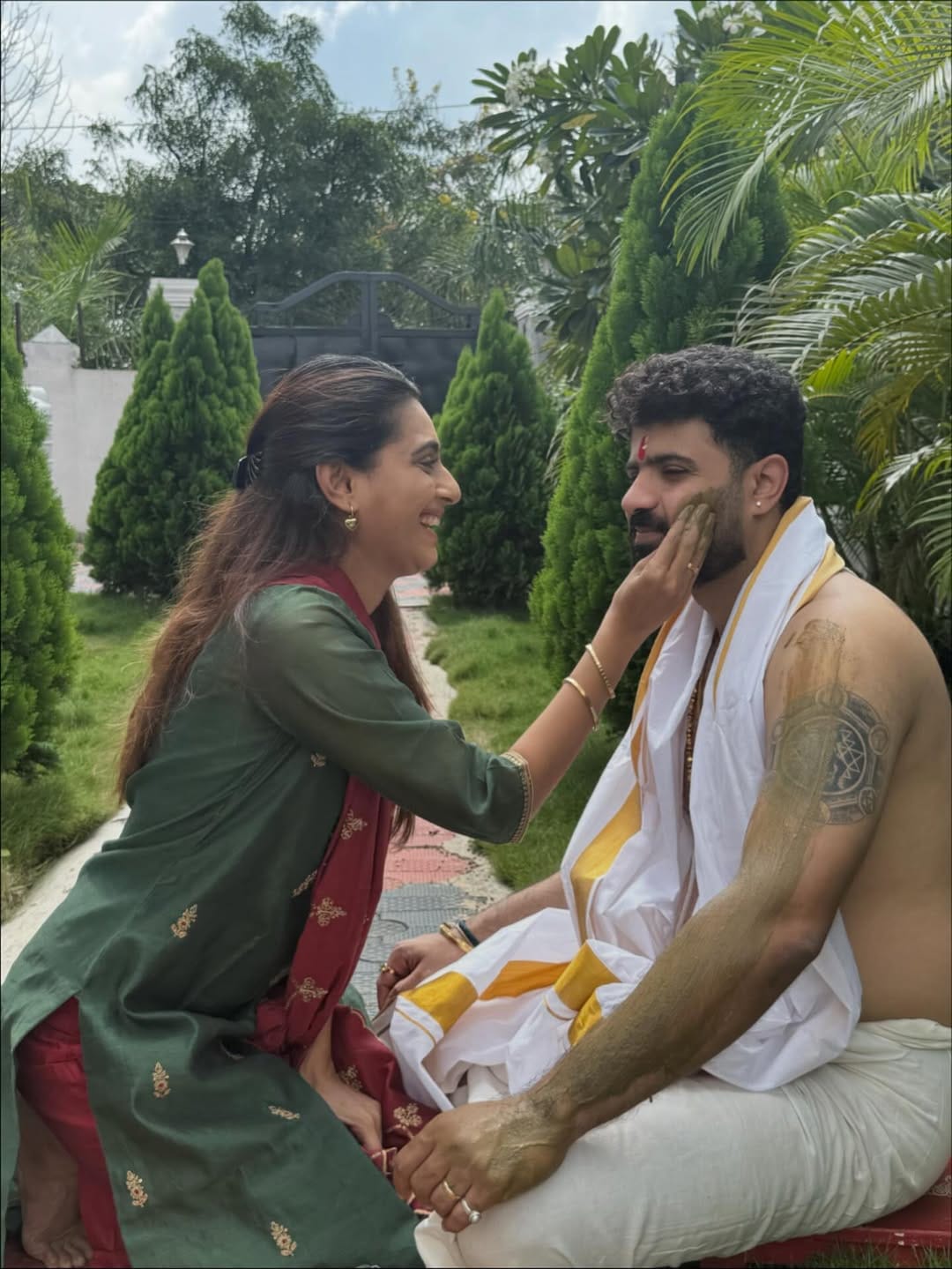 reshma shinde celebrates diwali with south indian husband