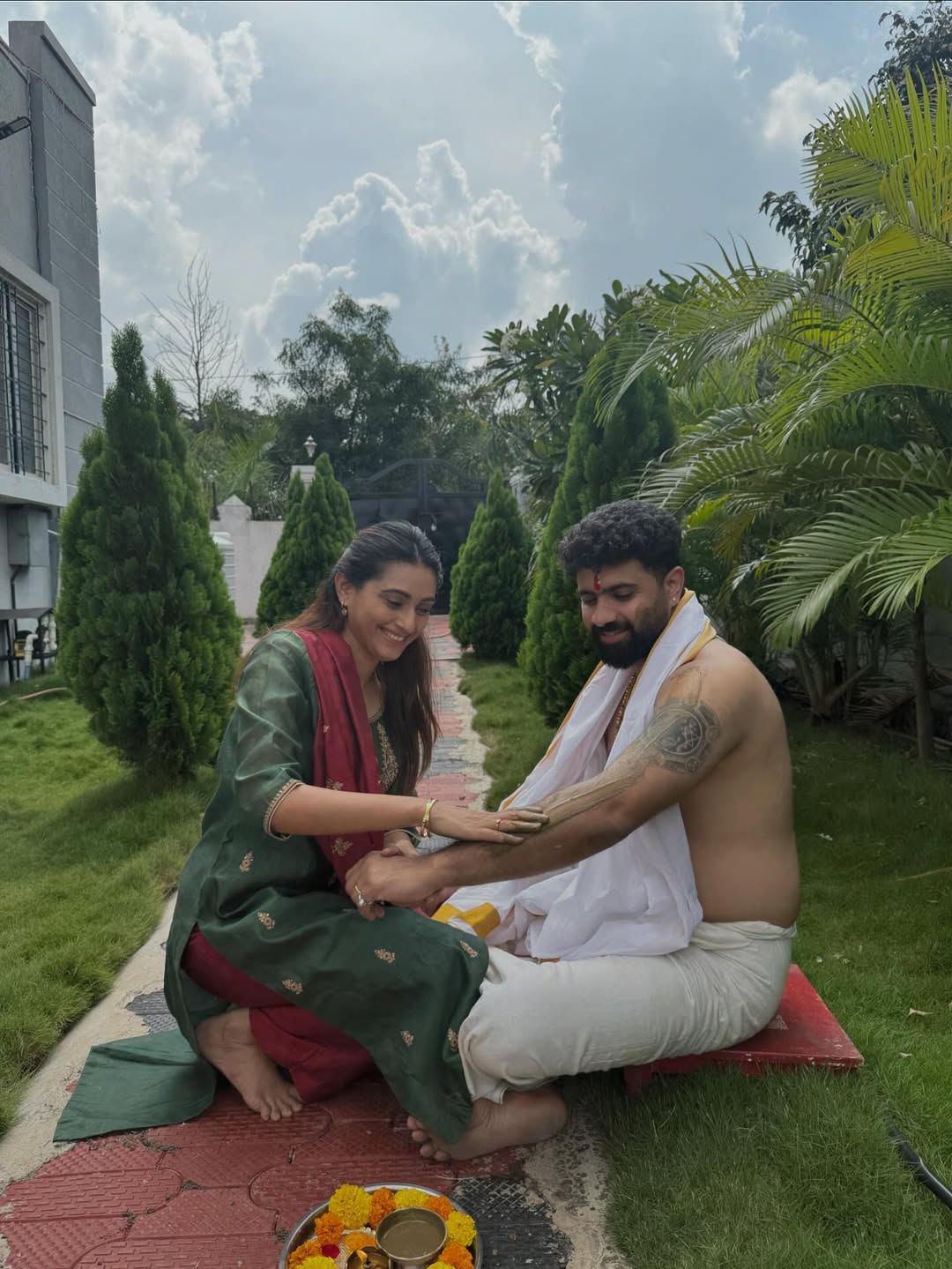 reshma shinde celebrates diwali with south indian husband