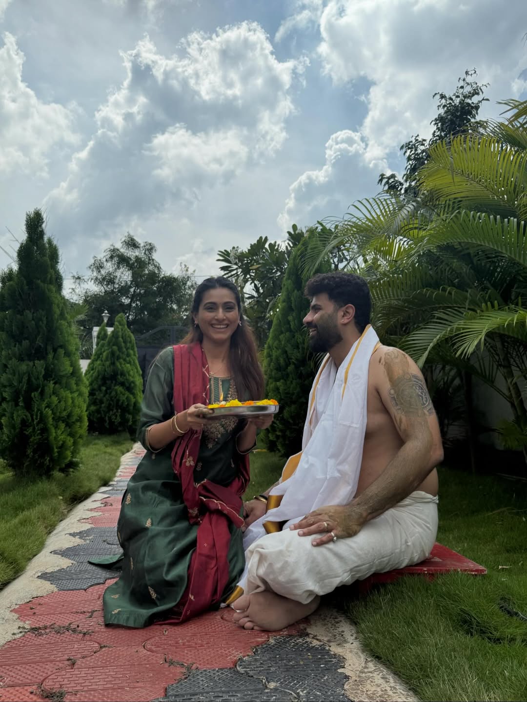 reshma shinde celebrates diwali with south indian husband