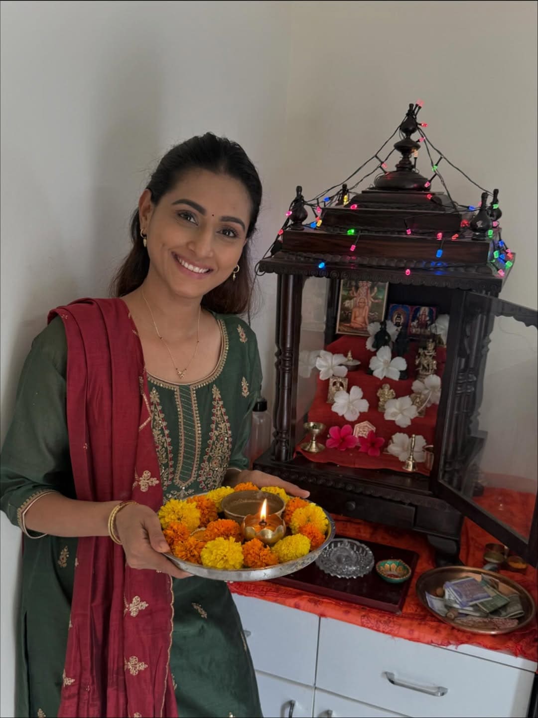 reshma shinde celebrates diwali with south indian husband
