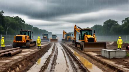 Rain disrupts Kumbh Mela work; Work slows down even after order to start Rain disrupts Kumbh Mela work; Work slows down even after order to start