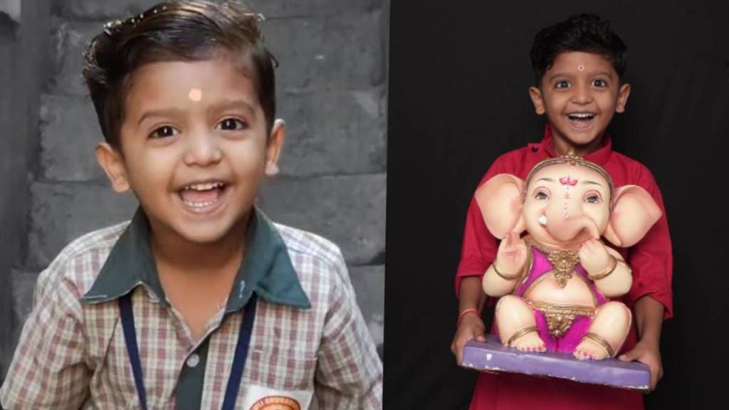 amchya papani ganpati anala fame child actor sairaj kendre marathi movie