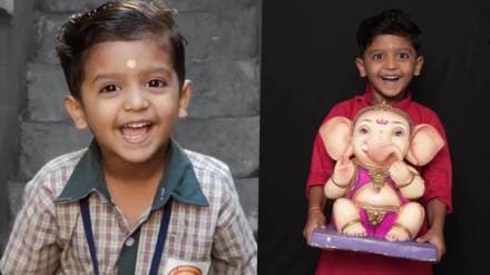 amchya papani ganpati anala fame child actor sairaj kendre marathi movie