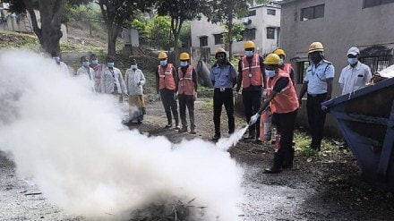 Mock drill at sewage treatment plant in Pimpri Chinchwad pune print news