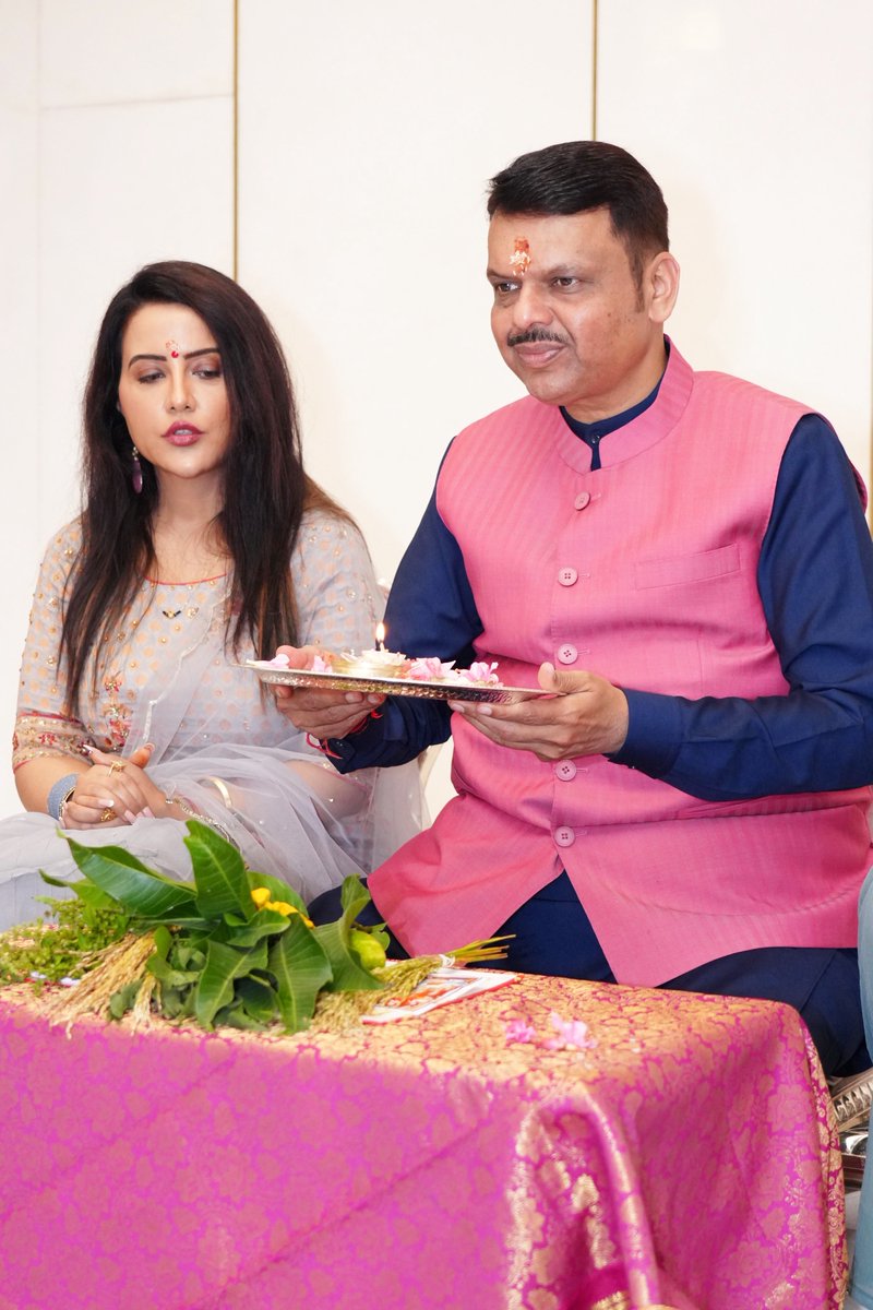 Chief Minister Devendra Fadnavis Lakshmi Puja