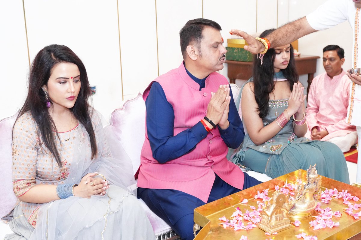Chief Minister Devendra Fadnavis Lakshmi Puja