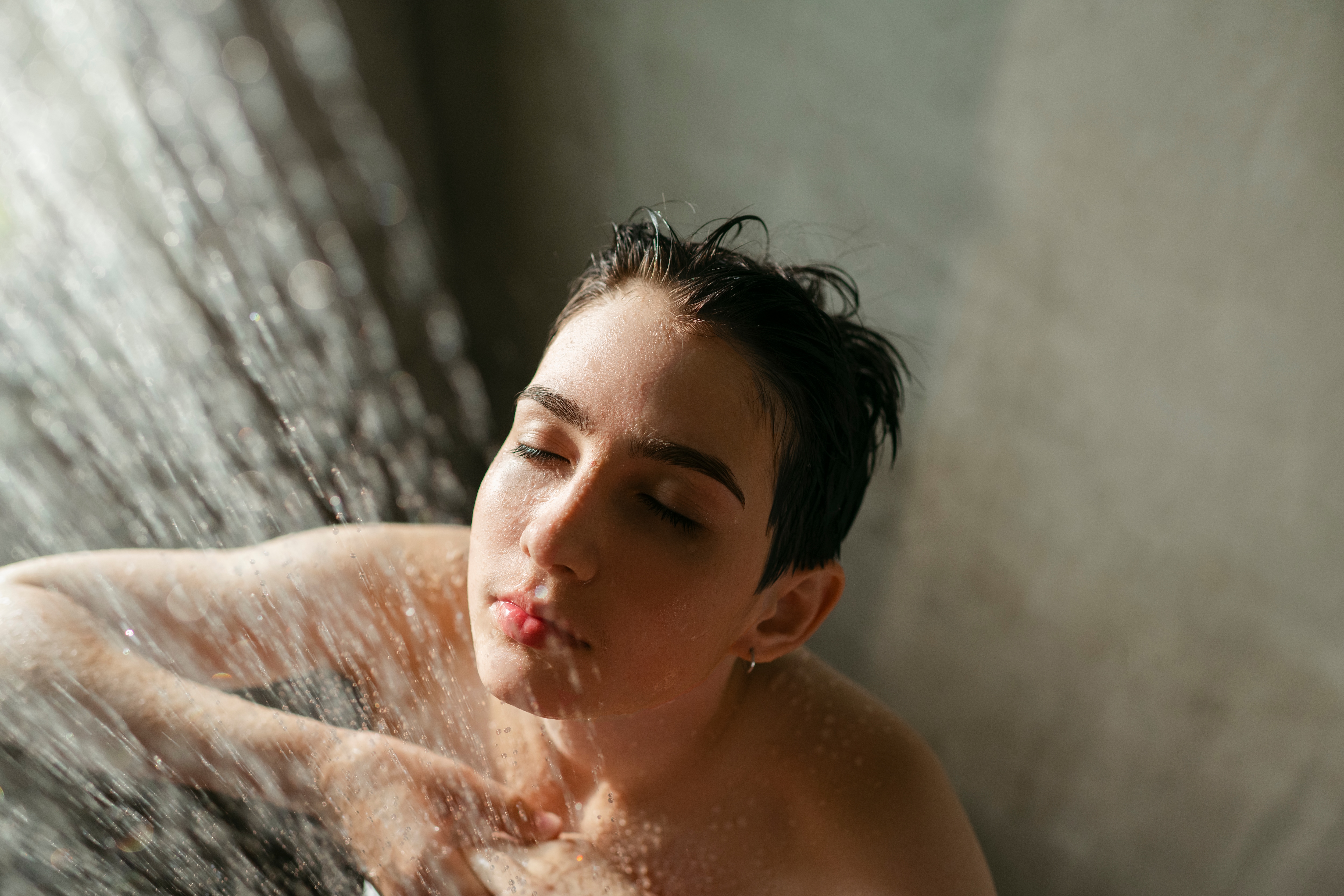 peeing in shower