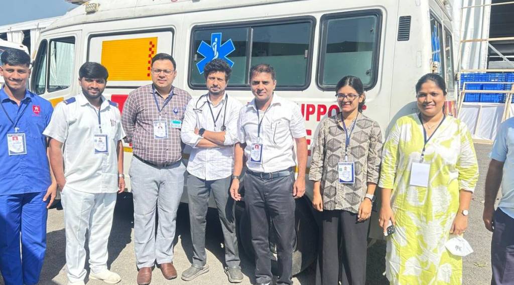 Which hospital is reserved for VIPs coming for the inauguration of Navi Mumbai Airport