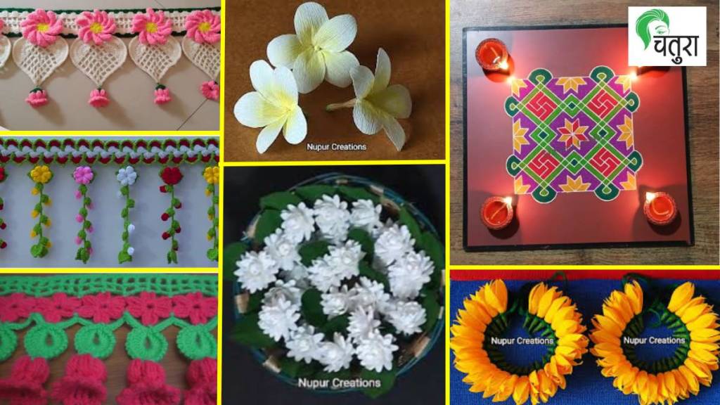traditional Indian crafts and handmade floral decorations