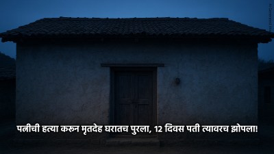 बायकोची हत्या करून मृतदेह घरात पुरला, १२ दिवस पती त्यावरच झोपला; तपासात कारण आलं समोर!