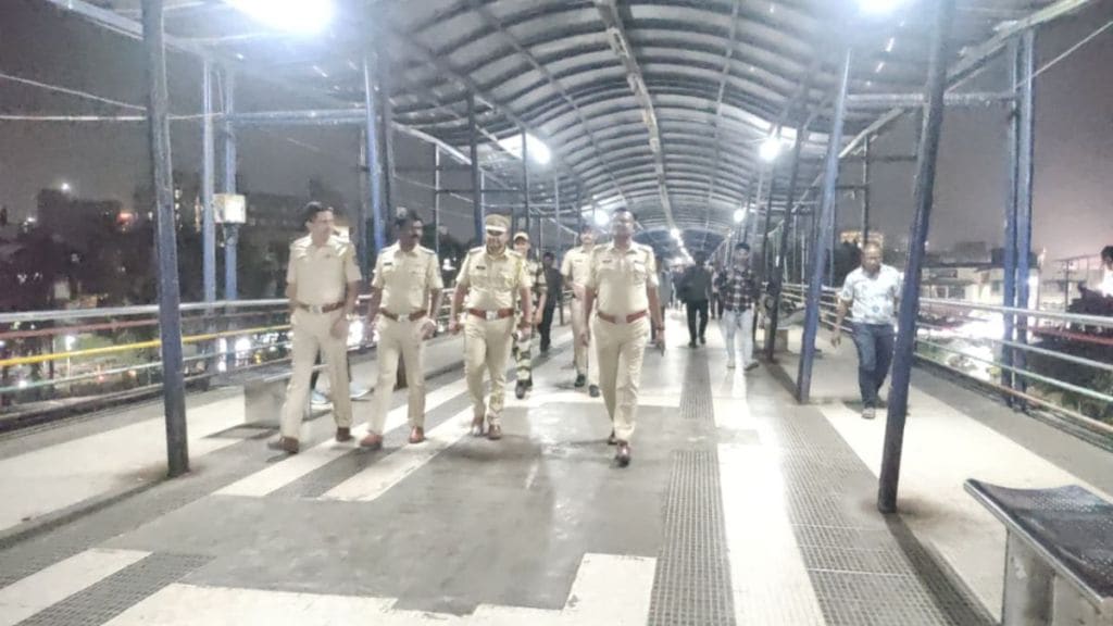 vasai virar skywalk police action against antisocial activities police patrol