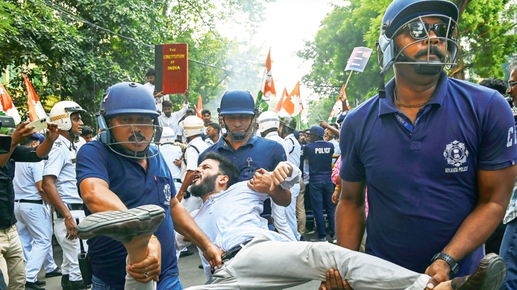 Durgapur gang rape case, West Bengal news, medical student assault, BJP vs TMC conflict, evidence destruction allegations, women's safety West Bengal,