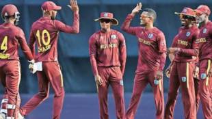 odi match five spinners used west indies win in Super Over against Bangladesh