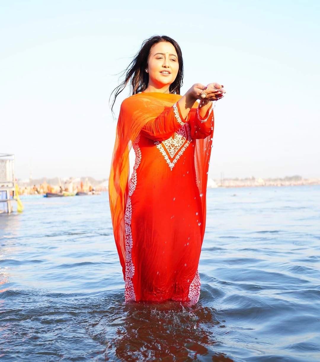 Amruta Fadnavis with her morning drink